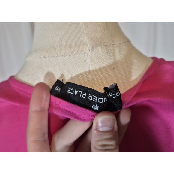 Pomander Place Tuckernuck Easton Blouse Top XS Hot Pink Cotton Blend - Picture 11 of 11